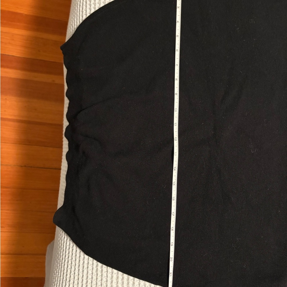 Quince Black Lightweight Cotton Cashmere Link-Stitch Dolman Sweater - Picture 8 of 10